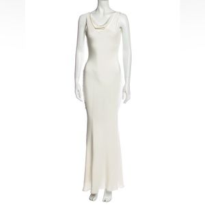 Stone Cold Fox Silk Evening or Wedding Gown